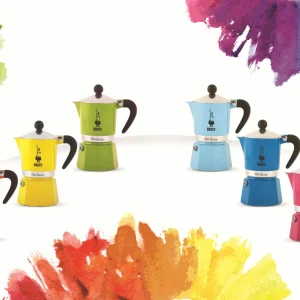 Tout neuf 🥰 Bialetti Cafetière Italienne Rainbow 3 Tasse, Vert – Pot à Espresso 🔔 9