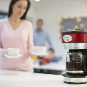 Meilleure affaire ❤️ Russell Hobbs Cafetière Filtre Retro Verre 21700-56 Rouge – Cafetière à Filtre 🌟 7